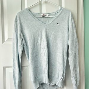 Vineyard vines sky blue v neck sweater